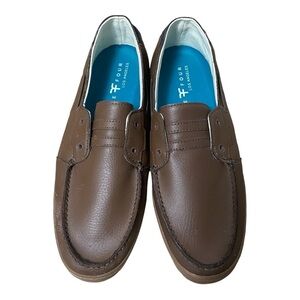 Five Four Los Angeles Shoes Mens 10.5 Brown Leather Casual Slip On Loafers